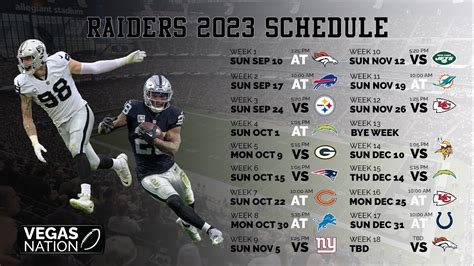 raiders standings 2023|raiders 2023 game schedule.